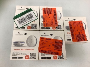 Lot of (5) Smart Water Sensors, Appears New, Sold as is 