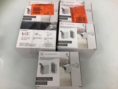 Lot of (5) Wall Mount and Outdoor Case for Wyze Cam, Appears New, Sold as is