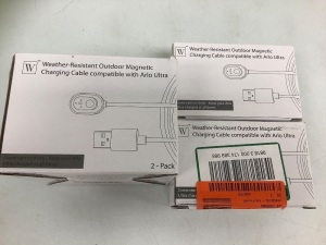 Lot of (3) Weather Resistant Outdoor Magnetic Charging Cable for Arlo Ultra, Appears New, Sold as is