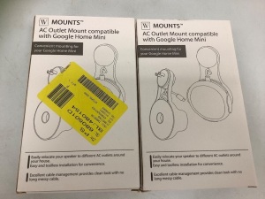 Lot of (2) AC Outlet Mount for Google Home Mini, Appears New, Sold as is