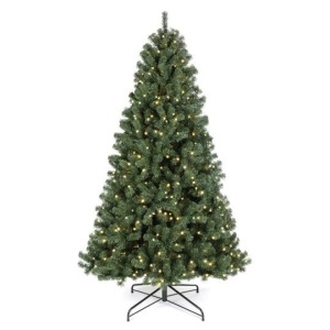 9 ft. Pre-Lit Instant No Fluff Artificial Spruce Christmas Tree w/ Memory Branches. Appears New