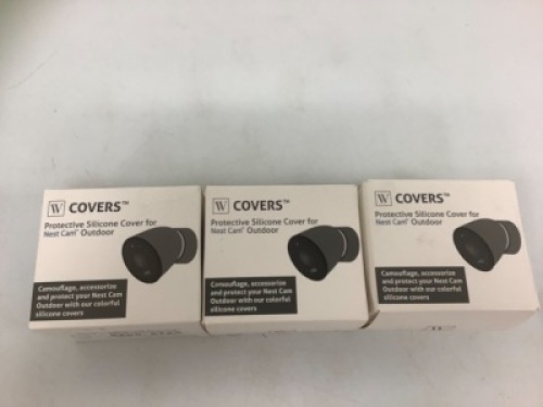 Lot of (3) Silicone Cover for Nest Cam Outdoor, Appears New, Sold as is