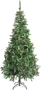 ALEKO 9 ft. Artificial Holiday Christmas Tree with Stand and Pine Cones. Appears New