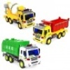1/16 Scale Friction Powered Toy Garbage, Cement Mixer, Recycling Trucks w/ Lights and Sound&nbsp;