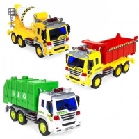 1/16 Scale Friction Powered Toy Garbage, Cement Mixer, Recycling Trucks w/ Lights and Sound&nbsp;