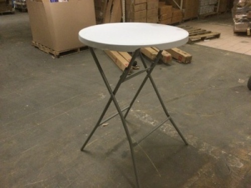 32in Indoor/Outdoor Folding Bar Table - White. New with Damage. SEE PICTURES