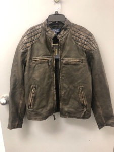 Polo Ralph Lauren Mens Leather Jacket, S, Appears New, Sold as is