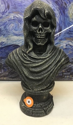 18" Motion Activated Skeleton Bust - Appears New 
