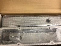 Demotor Performance Finned Tall Aluminum Valve Covers for Chevy 283, E-Commerce Return, Sold as is