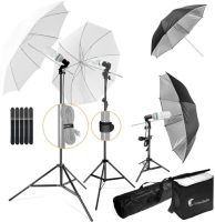 LimoStudio 700W&nbsp;Soft Continuous Lighting Kit for White and Black Umbrella Reflector with Accessory and Carry Bag&nbsp;
