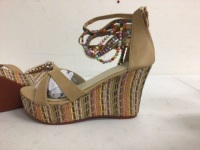 Womens Wedge Sandals Size 40(US 9.5), Appears New, Sold as is