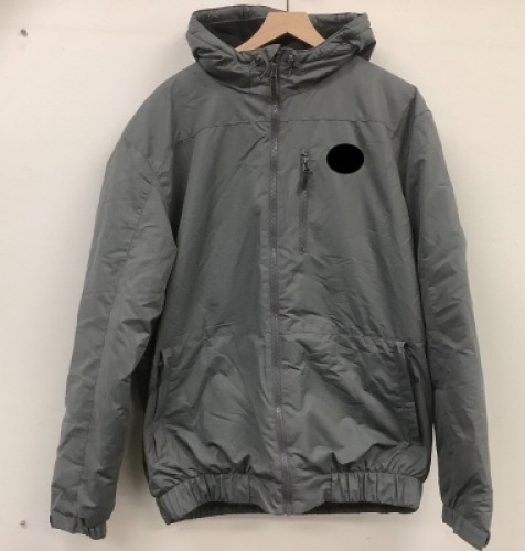 Mens Hooded Jacket, L Tall, New w/ Undone Seam on Collar, Sold as is