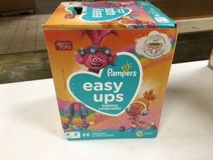 Pampers Easy Ups Training Underwear, 4T - 5T, Pack of 66. NEW