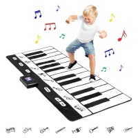 71in Giant Heavy-Duty Vinyl 24-Key Piano Keyboard Music Playmat w/ 8 Instrument Settings&nbsp;