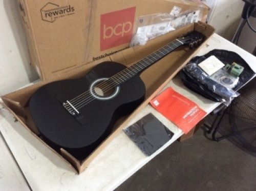 38in Beginner All Wood Acoustic Guitar Starter Kit w/Gig Bag