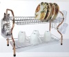 Better Chef 22" Chrome Dish Rack with Copper Accents - Appears New 