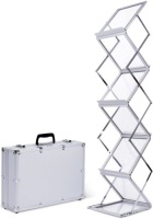 Light Weight&nbsp;Aluminum Foldable Literature Holder for Trade Show, Carrying Case Included - Appears New&nbsp;