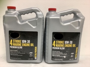 Marine Engine Oil 4 Stroke 10W-30 Premium Blend, Appears New, Sold As-is