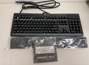 Corsair Strafe RGB MK.2 Gaming Keyboard, E-Comm Return, Untested, Has broken leg