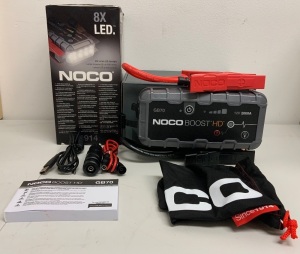 NOCO BOOST HD 12V 2000A Ultrasafe Jump Starter, Appears New, Powers Up Not Tested Further