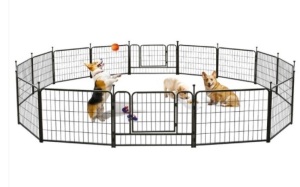 TOOCA Dog Pen Fence 16 Panels 24'' Height, Appears New, Sold as is