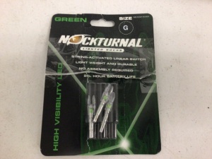 Nockturnal Green Lighted Nocks, E-Commerce Return, Sold as is