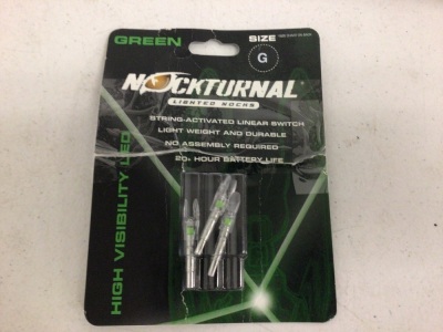 Nockturnal Green Lighted Nocks, E-Commerce Return, Sold as is