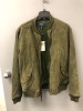 Polo Ralph Lauren Mens Suede Bomber Jacket, L, Appears New w/ Stain on Right Shoulder, Sold as is