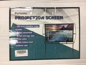 Portable Projection Screen, Appears New, Sold As-is