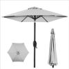 Outdoor Market Patio Umbrella w/ Push Button Tilt, Crank Lift - 7.5ft