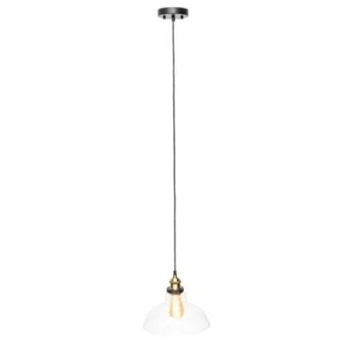 Lot of (2)&nbsp;Industrial Hanging Single Glass Pendant Light w/ Adjustable Cord&nbsp;&nbsp;