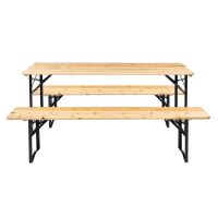 6' Wooden Outdoor Folding Patio Picnic Table & Bench Set