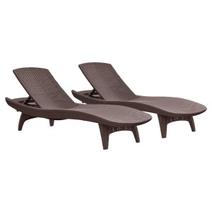 Pacific Sun 3pc Loungers with Table Set 