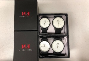 Lot of (2) Menton Ezil Couples Watch Set, Appears new, Sold as is