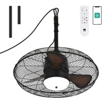 Orison 21'' Outdoor Ceiling Fan with Light, Waterproof Plug-in Gazebo Fan, Wet Rated Hanging Fan for Patio with Remote and App Control