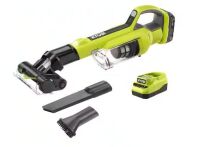 RYOBI ONE+ 18V Cordless Hand Vacuum with Powered Brush Kit with 2.0 Ah Battery and Charger