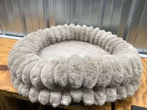 Round Pet Bed, Gray