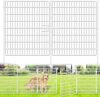 15 Panels No Dig Fence with Gate, 32 in(H) X 36 ft(L) Garden Decorative Fence Animal Barrier for Dogs, Rustproof Metal Garden Edging Border for Outdoor, Yard, Patio, Black, White