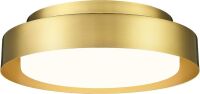 LIROUVET Gold 12" 3CCT LED Flush Mount Ceiling Light in Brushed Gold Finish with Frosted Glass Shade