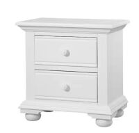 American Woodcrafters Cottage Traditions White 2 Drawer 28 in. W Nighstand