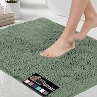 GORILLA GRIP Soft Absorbent Chenille Bath Rug Mat, 60x24