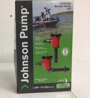 Johnson Pump Cartridge Aerator pump 12V, Appears New, Sold as is