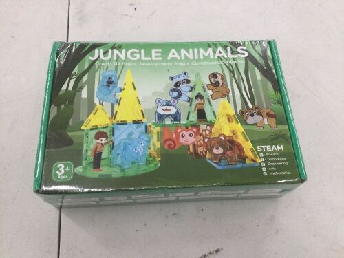 Jungle Animals Magnetic Tiles Set
