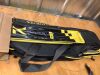Yuzhiyuan Premium Fishing Tackle Bag - Durable 1680D Oxford Cloth with Steel Reinforcement, Multi-Compartment Storage, Large Capacity, Lightweight & Portable - Ideal for Saltwater & Freshwater Anglers, Black with Yellow Accents - 2