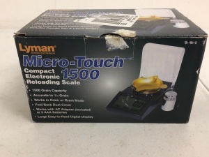 Lyman Micro-Touch 1500 Compact Electronic Reloading Scale, Appears New, Sold as is