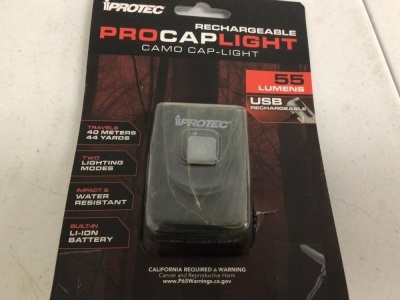 iProtec Rechargeable Cap Light, Works, E-Commerce Return, Sold as is