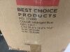 Folding Portable Midnight Blue Mattress Topper w/ Plush Foam - 4in - 4