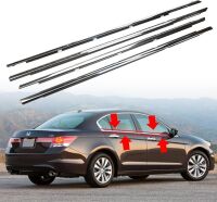 4Pcs Weatherstrip Window Moulding Trim Seal Belt Compatible with 2008-2012 Honda Accord
