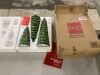 Set of 3 Pre-Lit Ceramic Tabletop Christmas Trees - 2