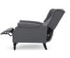Noble House Charcoal Gray Tufted Back Fabric Recliner - 2